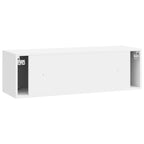 Mobile Porta TV da Muro Bianco Lucido 98 x 31 x 30 cm
