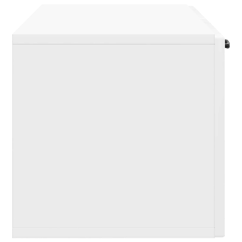 Mobile Porta TV da Muro Bianco Lucido 98 x 31 x 30 cm