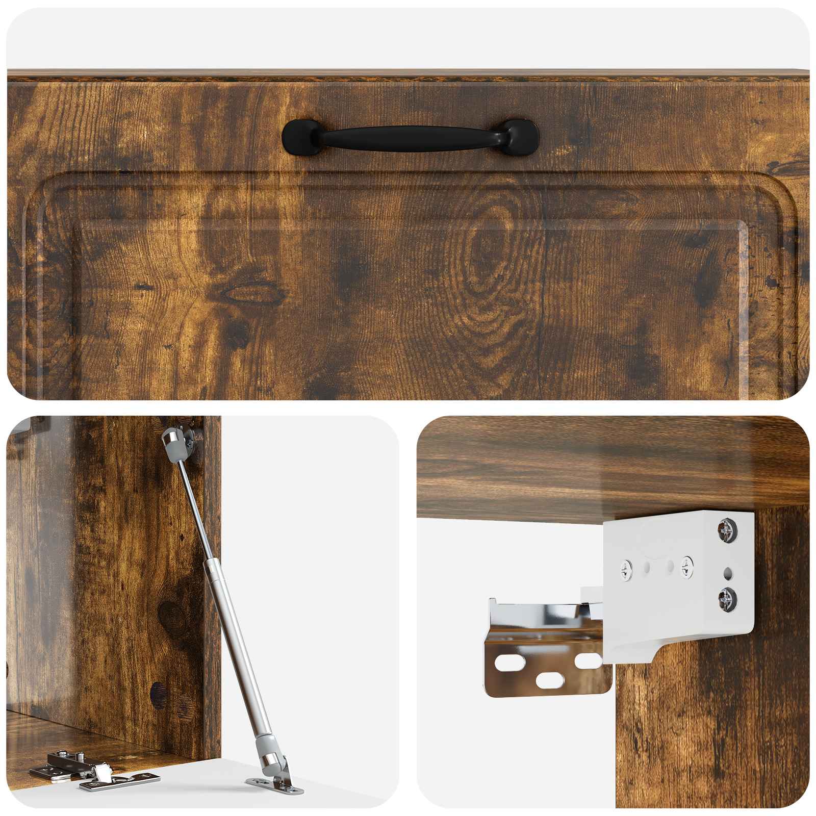 Mobile Porta TV da Muro Rovere Fumo 98 x 31 x 30 cm