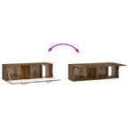 Mobile Porta TV da Muro Rovere Fumo 98 x 31 x 30 cm