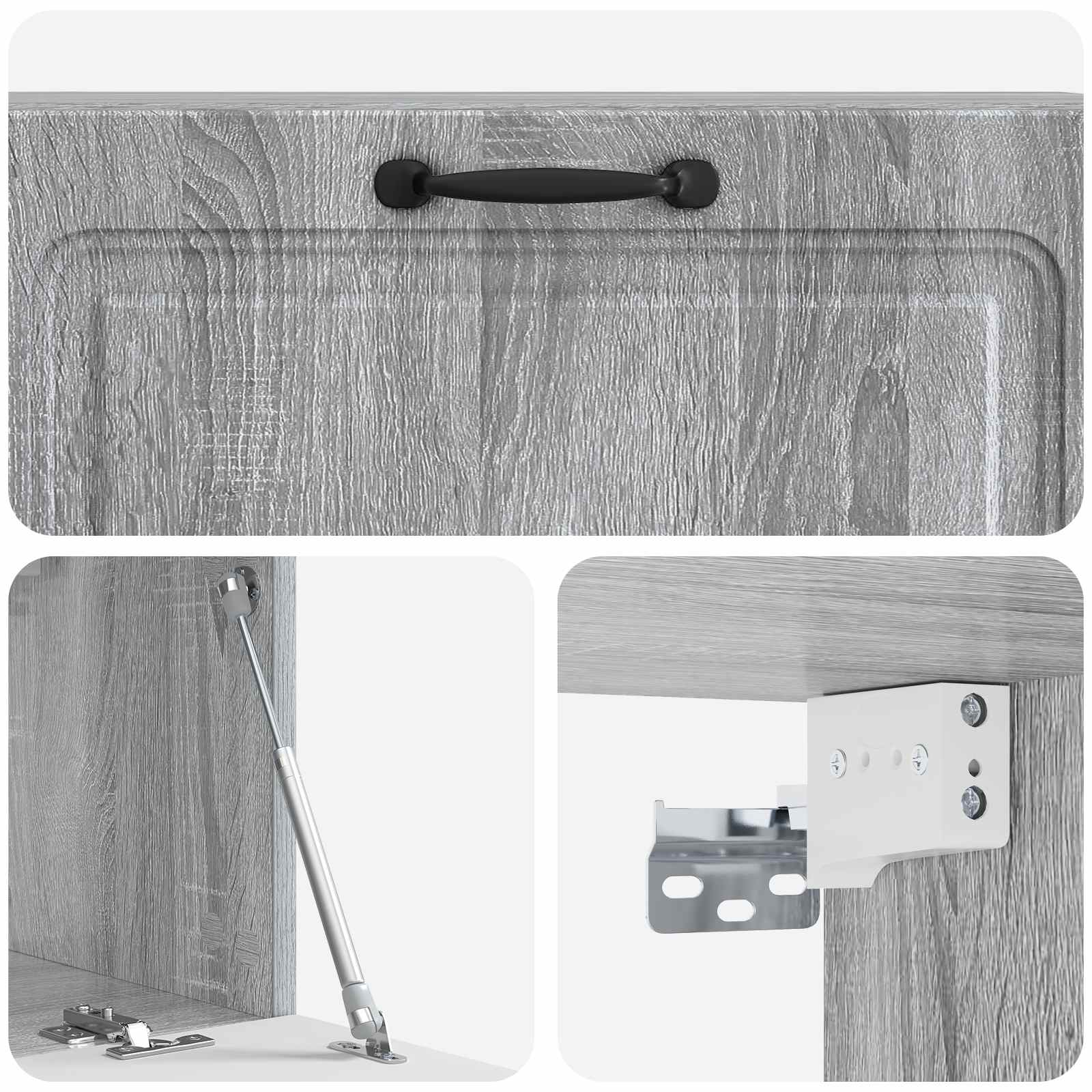 Mobile Porta TV da Muro Grigio Sonoma 98 x 31 x 30 cm