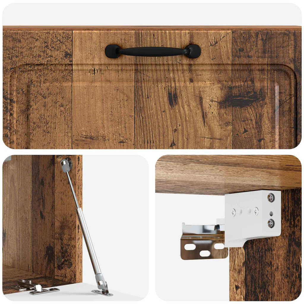 Mobile Porta TV da Muro Legno antico 98 x 31 x 30 cm