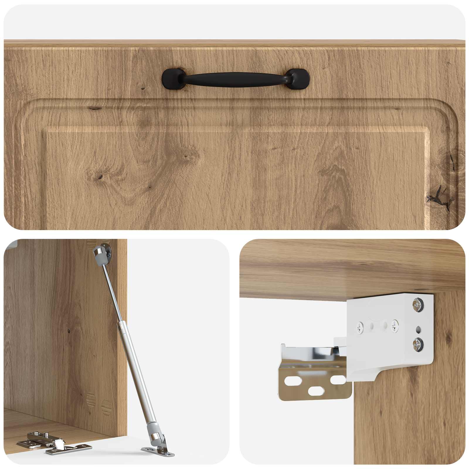 Mobile Porta TV da Muro Rovere Artigianale 98 x 31 x 30 cm