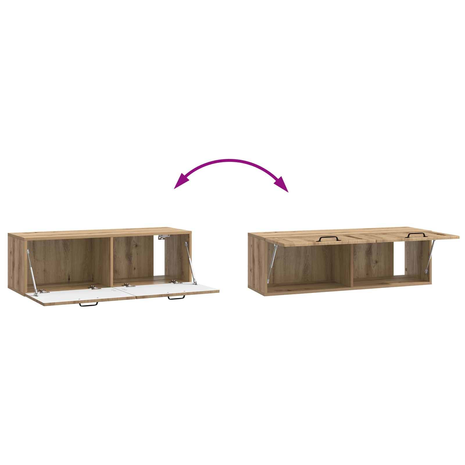 Mobile Porta TV da Muro Rovere Artigianale 98 x 31 x 30 cm