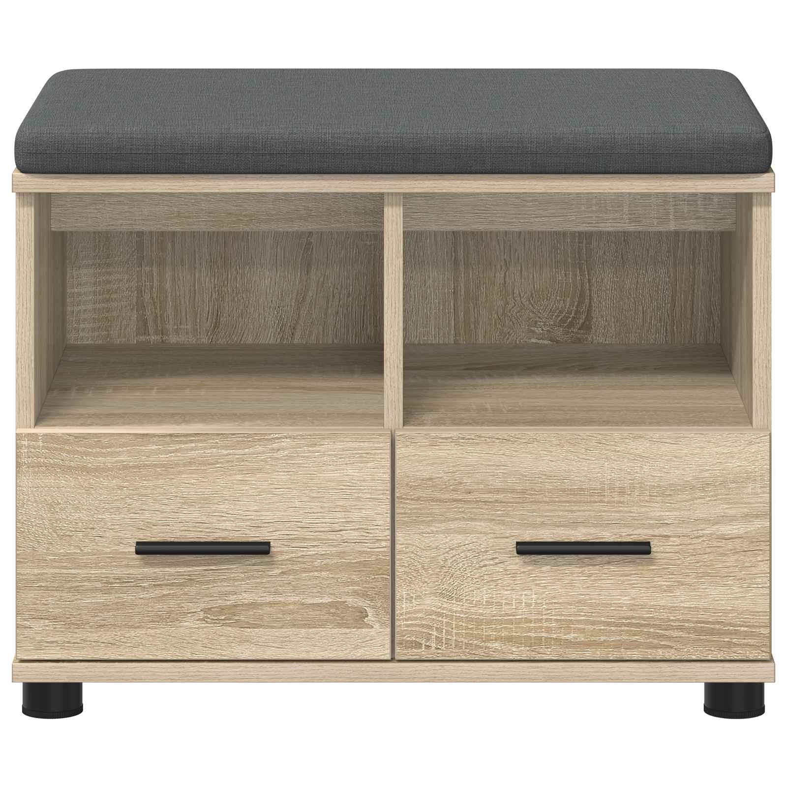 Panca per ingresso con cuscino Rovere Sonoma 60 x 38 x 46 cm