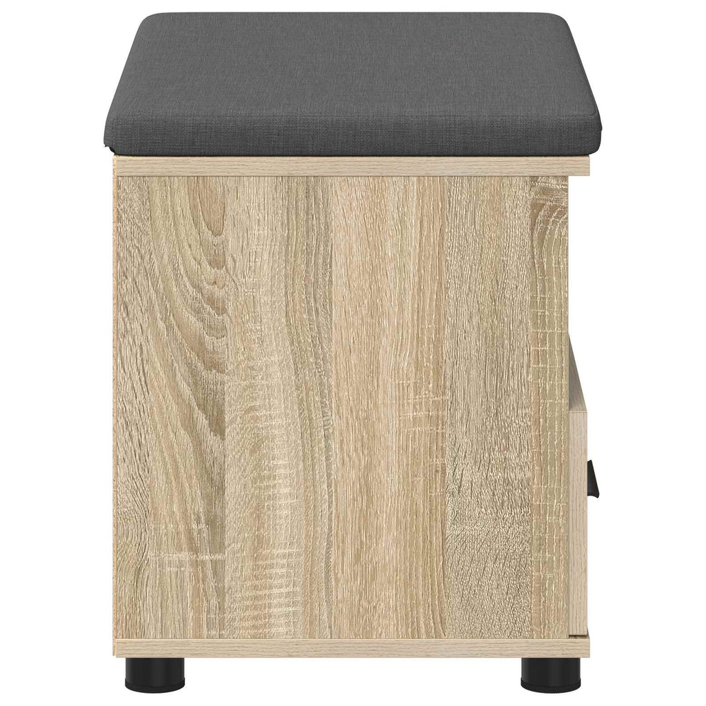 Panca per ingresso con cuscino Rovere Sonoma 60 x 38 x 46 cm