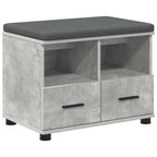 Panca per ingresso con cuscino Grigio Cemento 60 x 38 x 46 cm