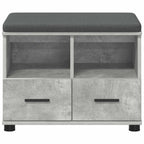 Panca per ingresso con cuscino Grigio Cemento 60 x 38 x 46 cm