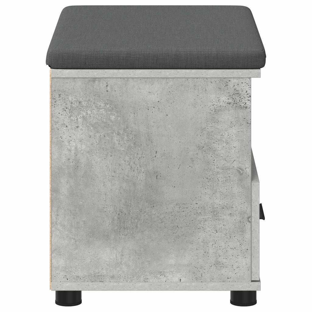 Panca per ingresso con cuscino Grigio Cemento 60 x 38 x 46 cm