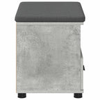 Panca per ingresso con cuscino Grigio Cemento 60 x 38 x 46 cm