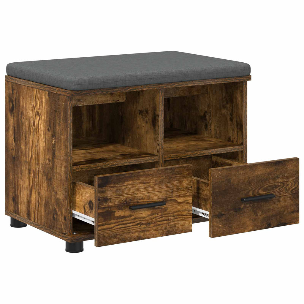 Panca per ingresso Quercia Affumicata 60 x 38 x 46 cm