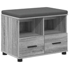 Panca per ingresso con cuscino Sonoma grigia 60 x 38 x 46 cm