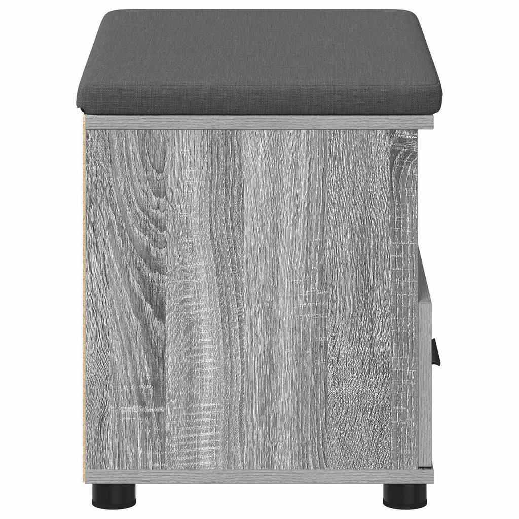 Panca per ingresso con cuscino Sonoma grigia 60 x 38 x 46 cm