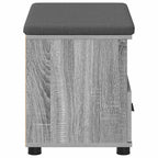 Panca per ingresso con cuscino Sonoma grigia 60 x 38 x 46 cm