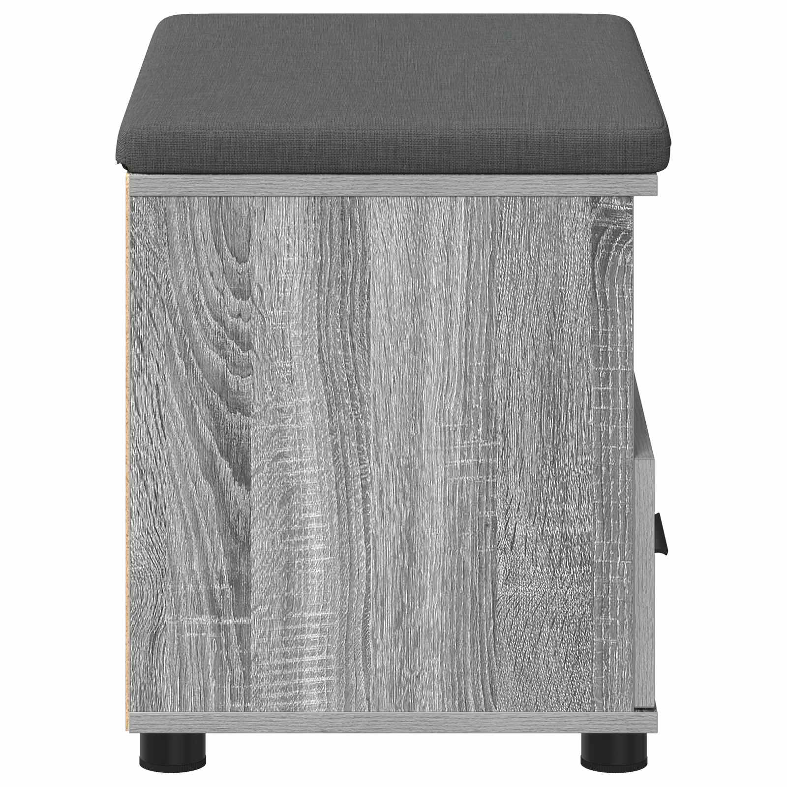 Panca per ingresso con cuscino Sonoma grigia 60 x 38 x 46 cm
