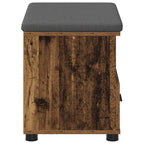 Panca per ingresso con cuscino Legno vecchio 60 x 38 x 46 cm
