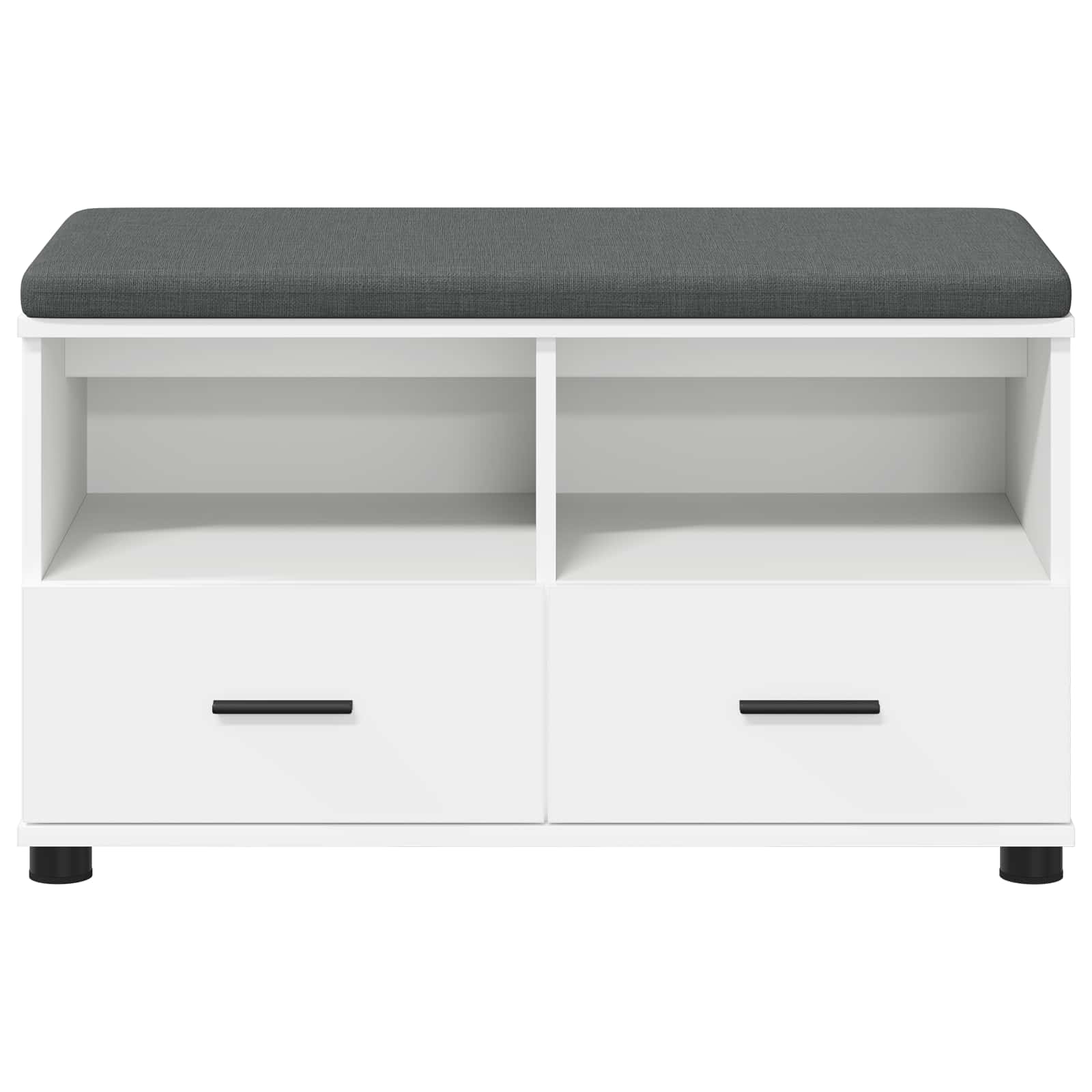 Panca per ingresso con cuscino Bianco 80 x 38 x 46 cm