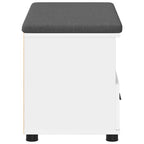 Panca per ingresso con cuscino Bianco 80 x 38 x 46 cm