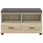 Panca per ingresso con cuscino Rovere Sonoma 80 x 38 x 46 cm