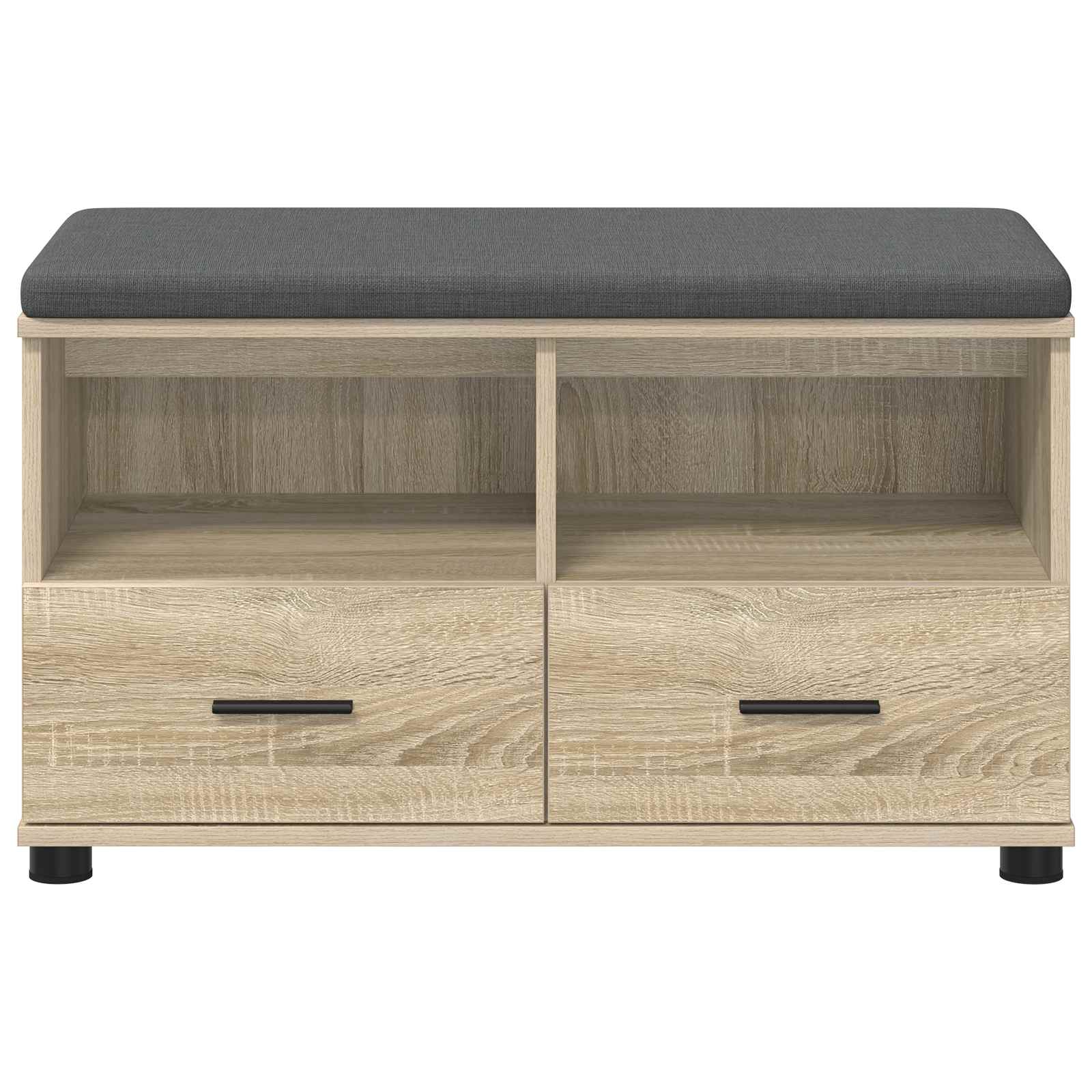 Panca per ingresso con cuscino Rovere Sonoma 80 x 38 x 46 cm