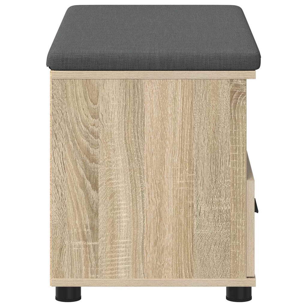 Panca per ingresso con cuscino Rovere Sonoma 80 x 38 x 46 cm