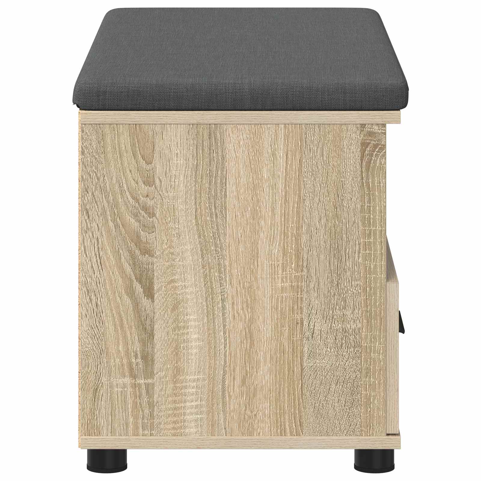 Panca per ingresso con cuscino Rovere Sonoma 80 x 38 x 46 cm
