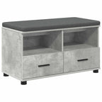 Panca per ingresso con cuscino Grigio Cemento 80 x 38 x 46 cm