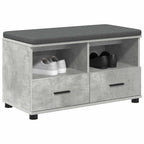 Panca per ingresso con cuscino Grigio Cemento 80 x 38 x 46 cm