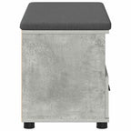 Panca per ingresso con cuscino Grigio Cemento 80 x 38 x 46 cm