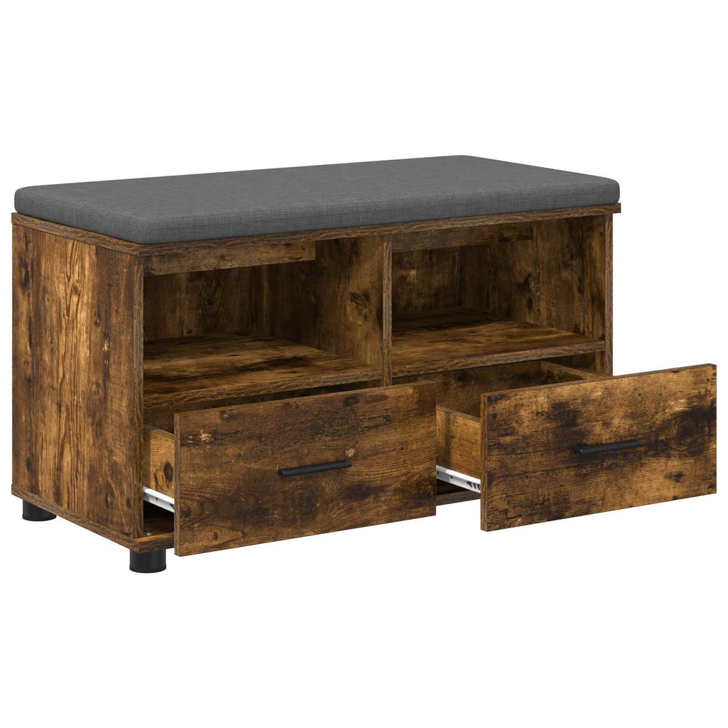 Panca per ingresso Quercia Affumicata 80 x 38 x 46 cm