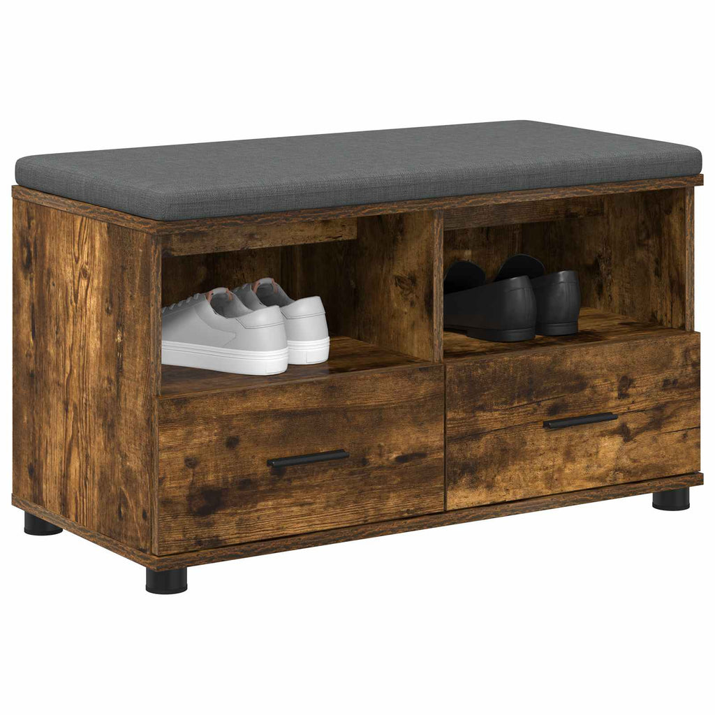 Panca per ingresso Quercia Affumicata 80 x 38 x 46 cm