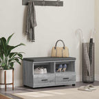 Panca per ingresso con cuscino Sonoma grigia 80 x 38 x 46 cm