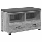 Panca per ingresso con cuscino Sonoma grigia 80 x 38 x 46 cm