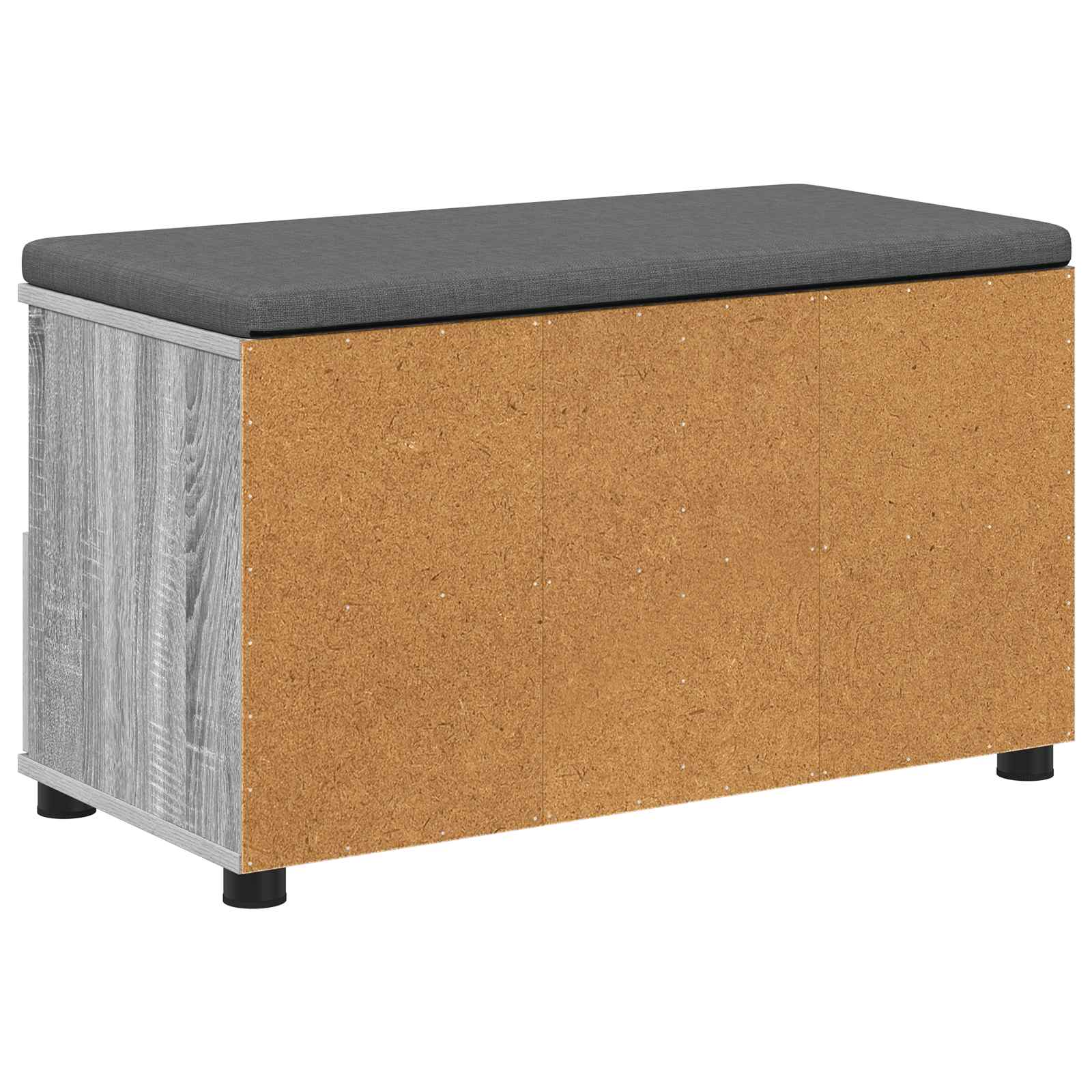 Panca per ingresso con cuscino Sonoma grigia 80 x 38 x 46 cm