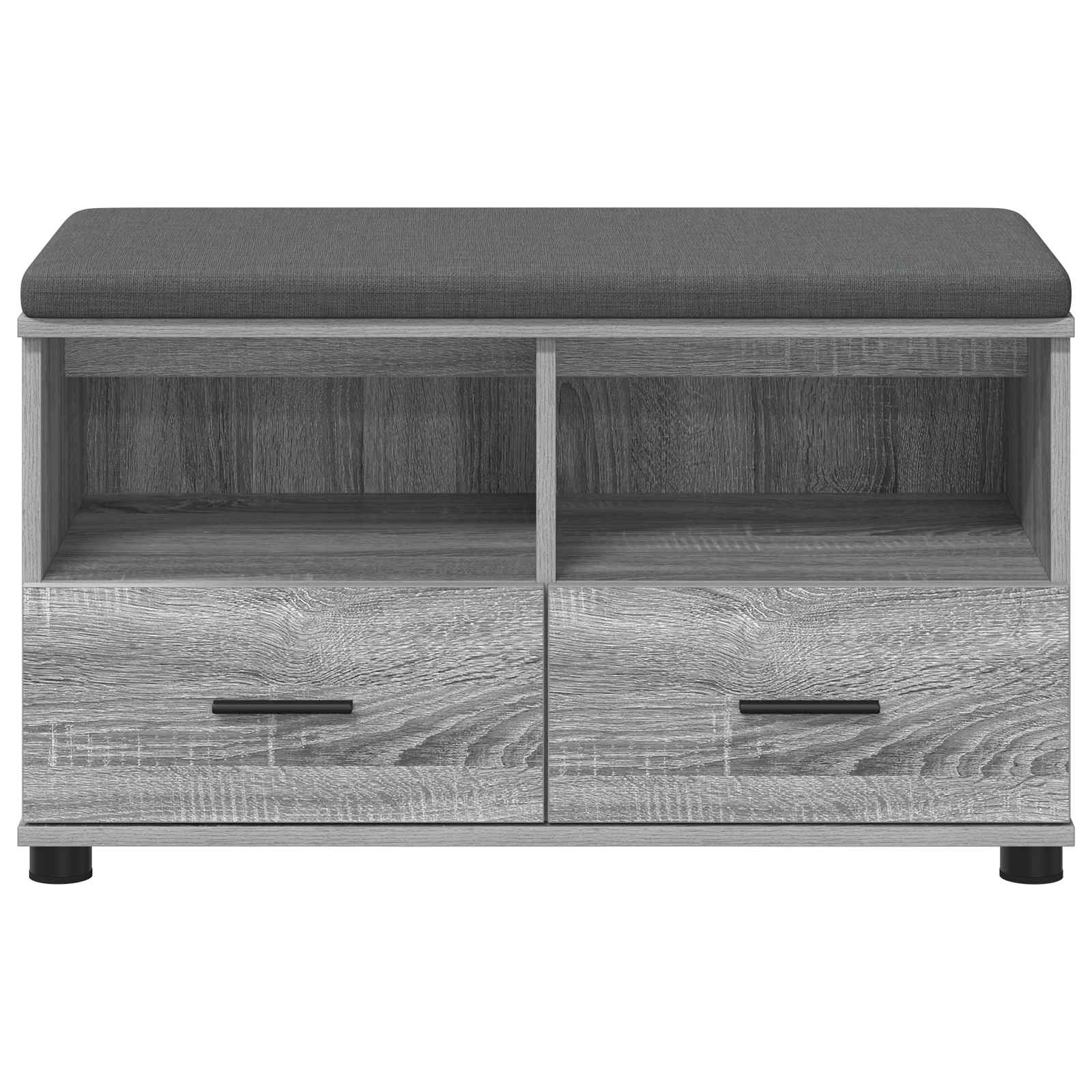Panca per ingresso con cuscino Sonoma grigia 80 x 38 x 46 cm