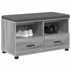 Panca per ingresso con cuscino Sonoma grigia 80 x 38 x 46 cm