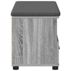 Panca per ingresso con cuscino Sonoma grigia 80 x 38 x 46 cm