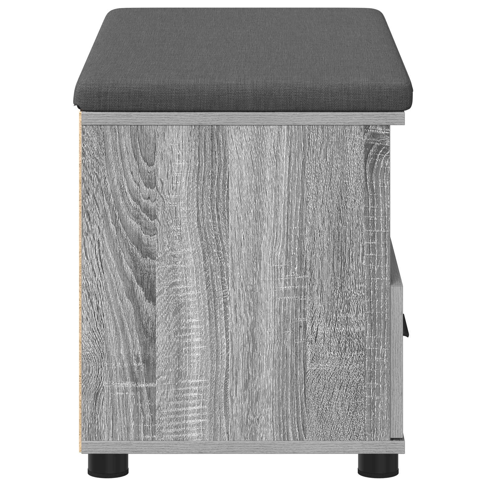Panca per ingresso con cuscino Sonoma grigia 80 x 38 x 46 cm