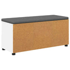 Panca per ingresso con cuscino Bianco 100 x 38 x 46 cm