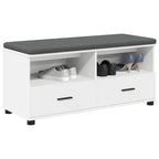 Panca per ingresso con cuscino Bianco 100 x 38 x 46 cm