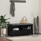 Panca per ingresso con cuscino Rovere Nero 100 x 38 x 46 cm