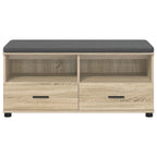 Panca per ingresso con cuscino Rovere Sonoma 100 x 38 x 46 cm