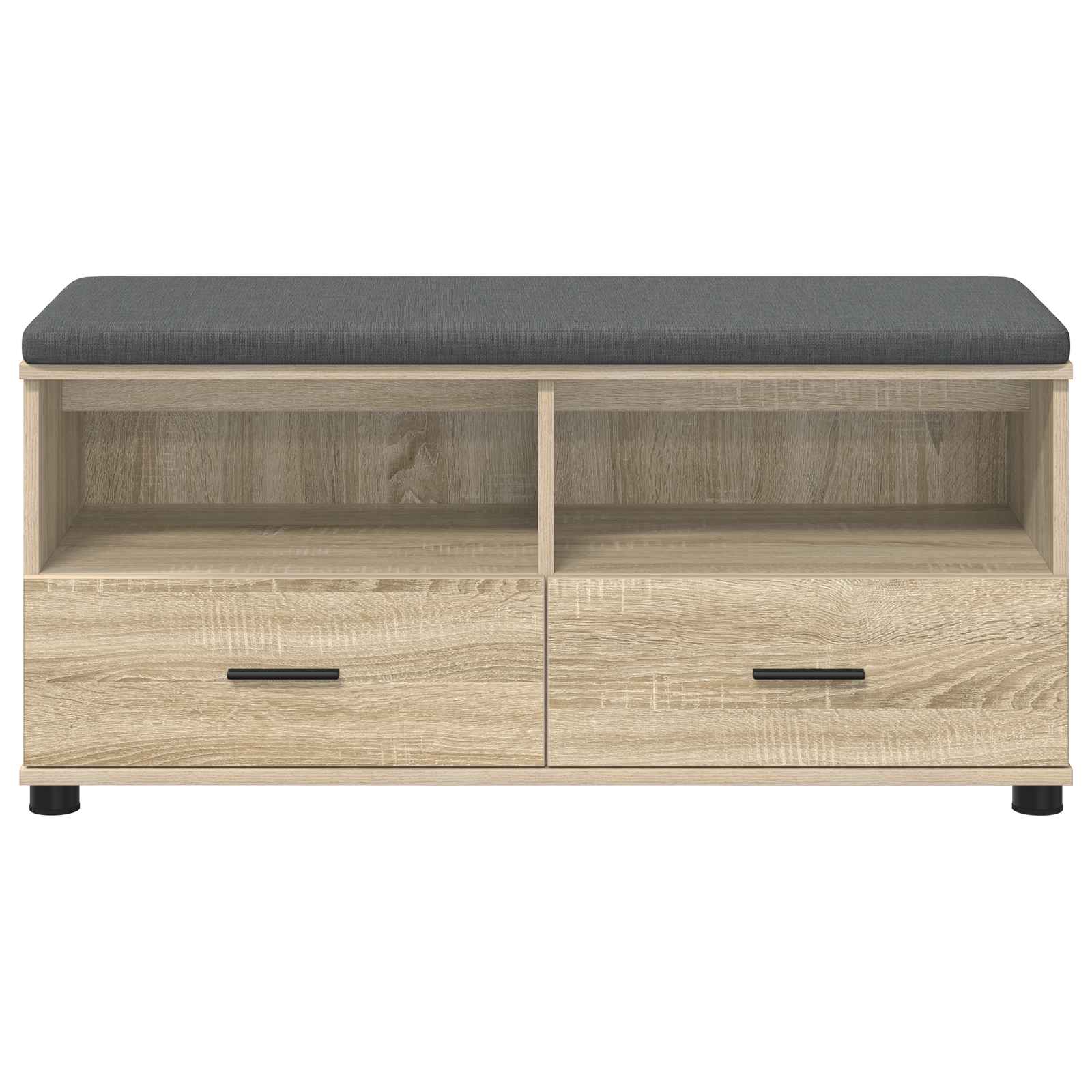 Panca per ingresso con cuscino Rovere Sonoma 100 x 38 x 46 cm