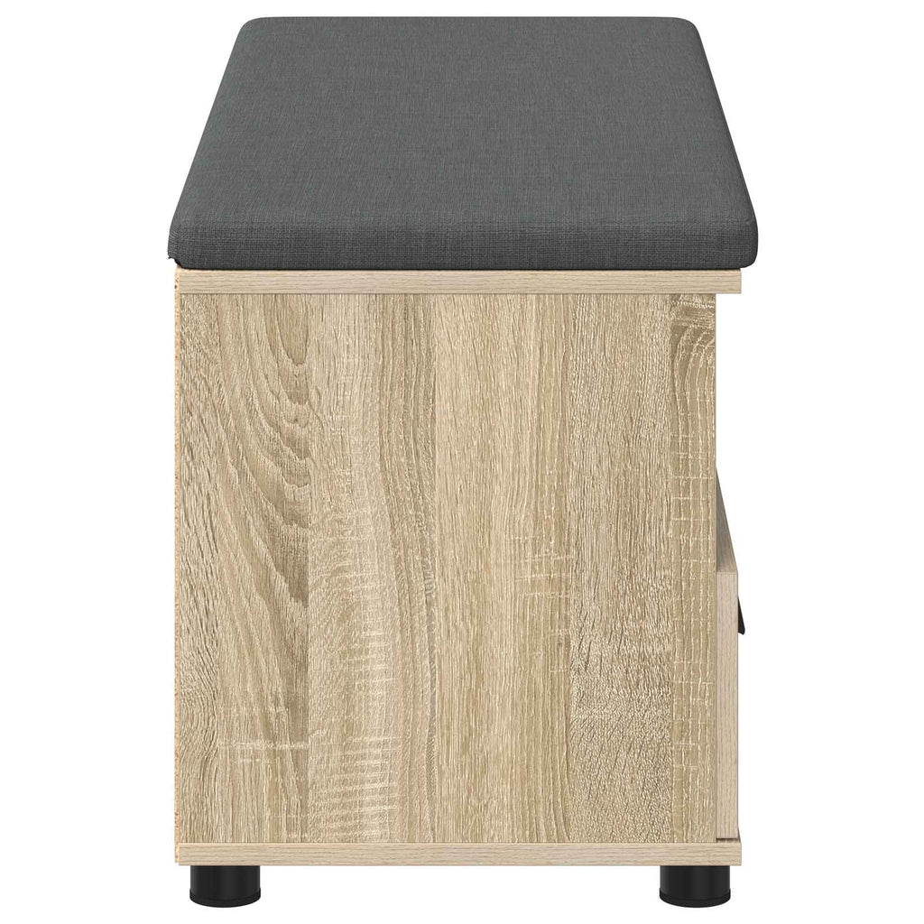 Panca per ingresso con cuscino Rovere Sonoma 100 x 38 x 46 cm