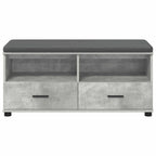 Panca per ingresso con cuscino Grigio Cemento 100 x 38 x 46 cm