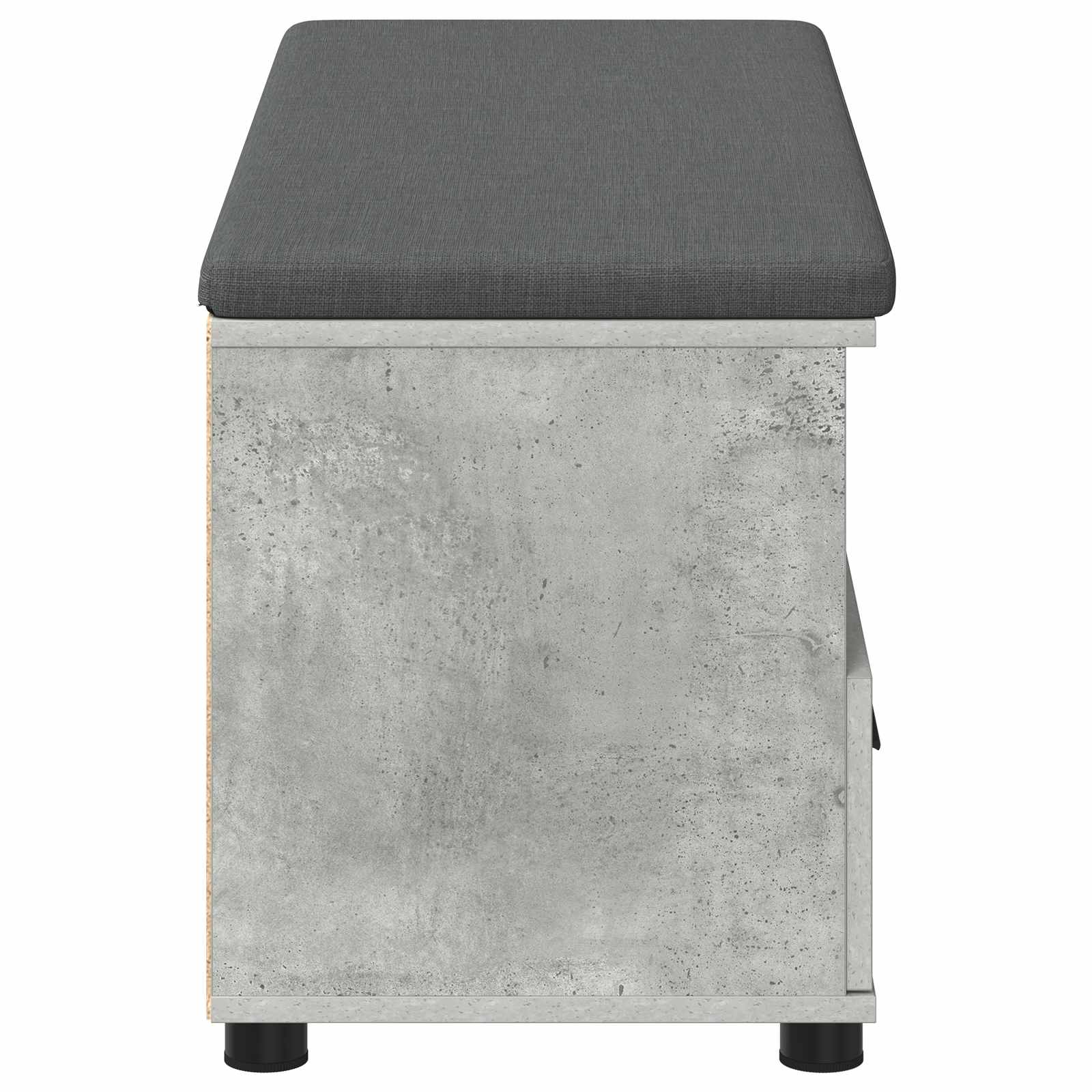 Panca per ingresso con cuscino Grigio Cemento 100 x 38 x 46 cm