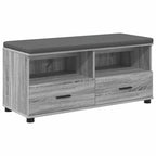 Panca per ingresso con cuscino Sonoma grigia 100 x 38 x 46 cm
