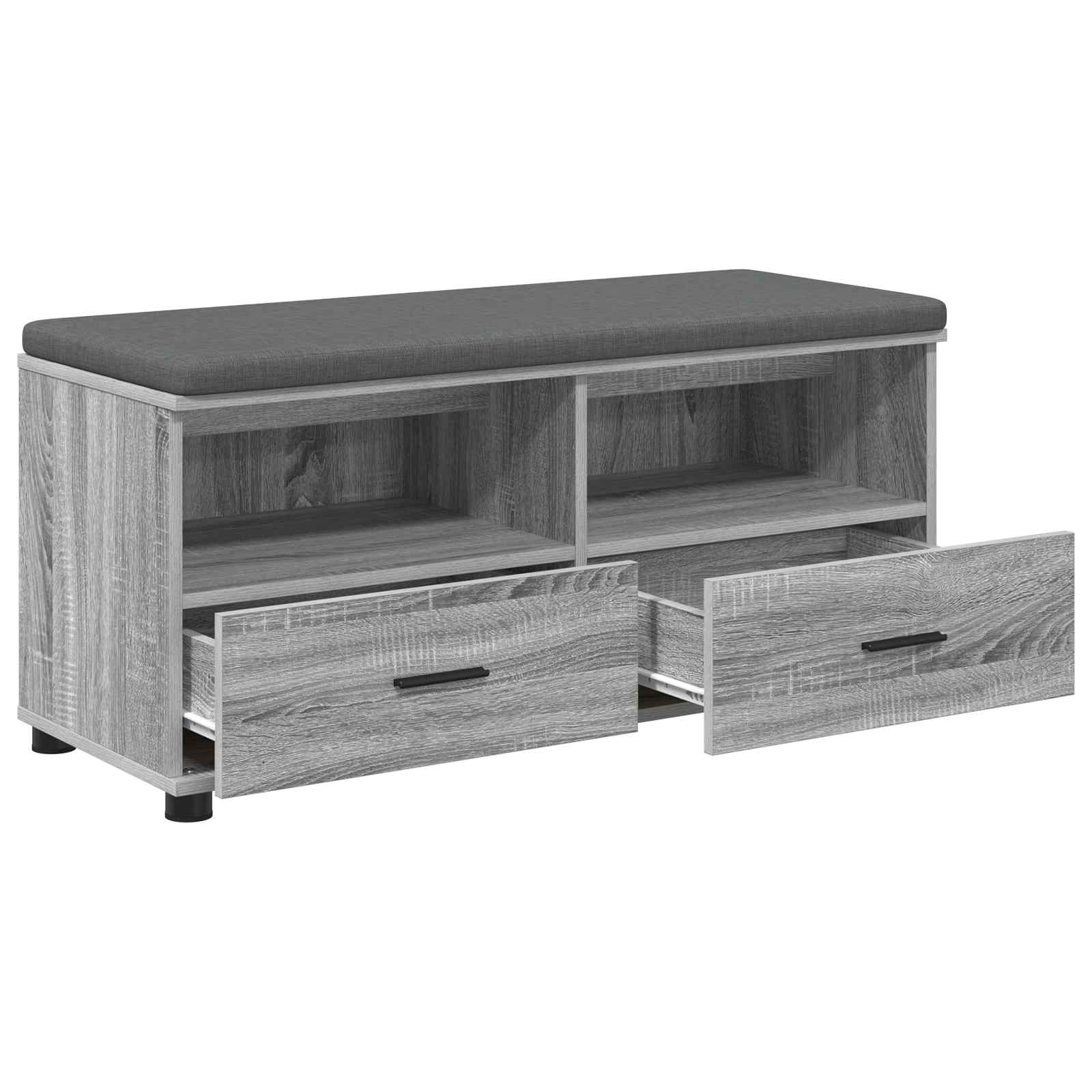 Panca per ingresso con cuscino Sonoma grigia 100 x 38 x 46 cm