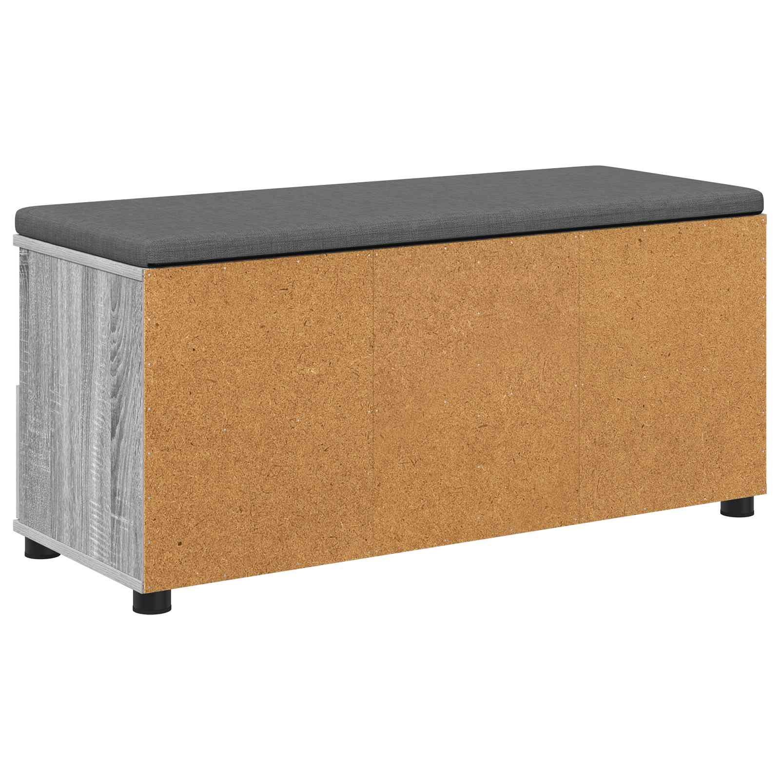 Panca per ingresso con cuscino Sonoma grigia 100 x 38 x 46 cm