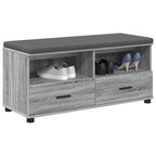 Panca per ingresso con cuscino Sonoma grigia 100 x 38 x 46 cm